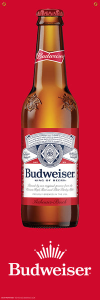 Budweiser Bottle Banner 2' x 6'