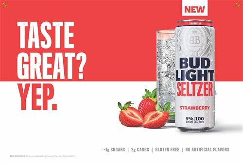 Bud Light Seltzer Strawberry 2' x 3' Banner