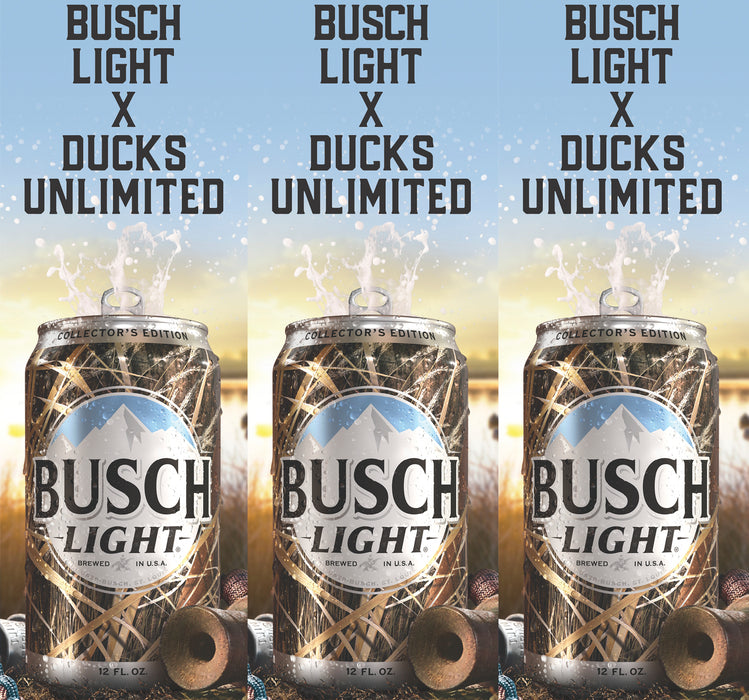 Busch Light Ducks Unlimited Three Sided Bollard Sign