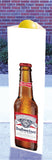 Budweiser Bottles Three Sided Bollard Sign