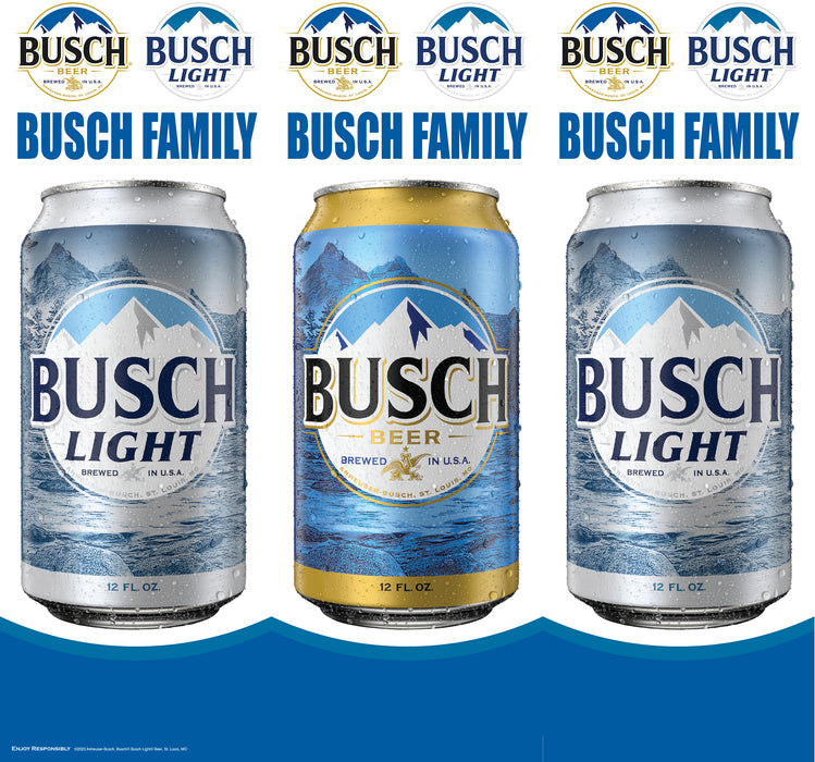 Busch/Busch Light Can Three Sided Bollard Sign