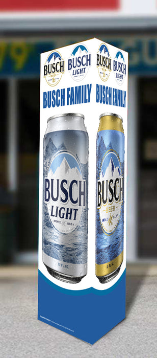 Busch/Busch Light Can Three Sided Bollard Sign