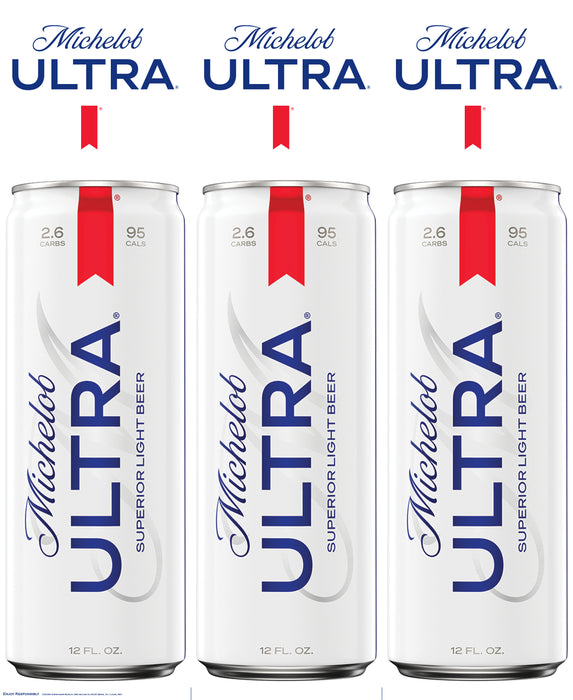 Michelob Ultra Can Three Sided Bollard Sign