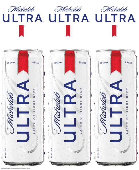 Michelob Ultra Can Three Sided Bollard Sign