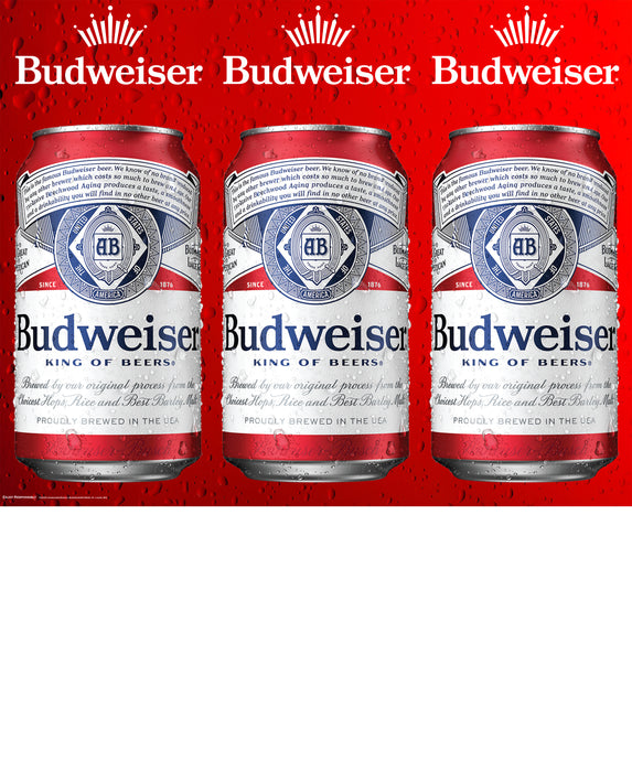 Budweiser Can Three Sided Bollard Sign