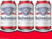 Budweiser Can Three Sided Bollard Sign