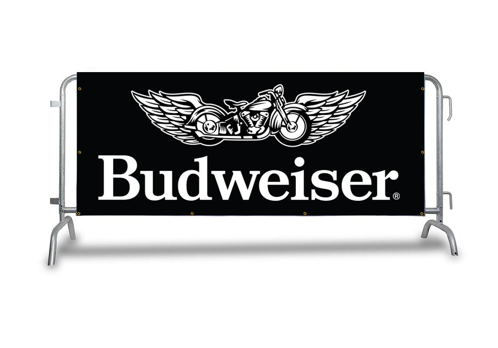 Budweiser Biker Double Sided Barrier Banners