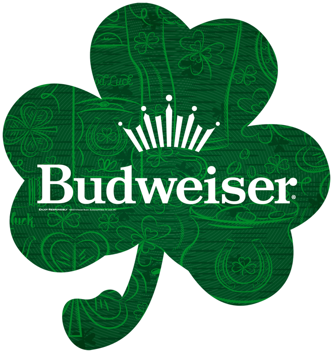 Budweiser Shamrock Decal 12"