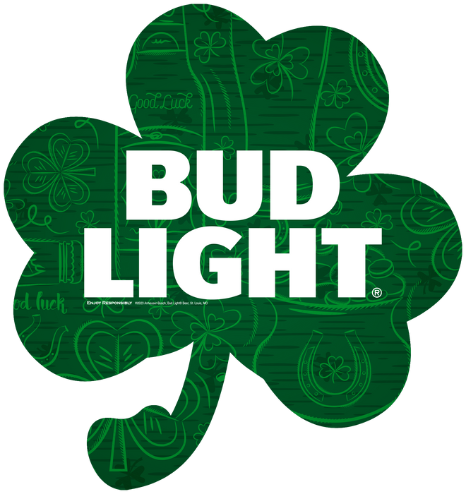 Bud Light Acrylic Shamrocks Hangers