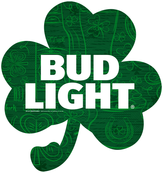 Bud Light Shamrock Decal 12"