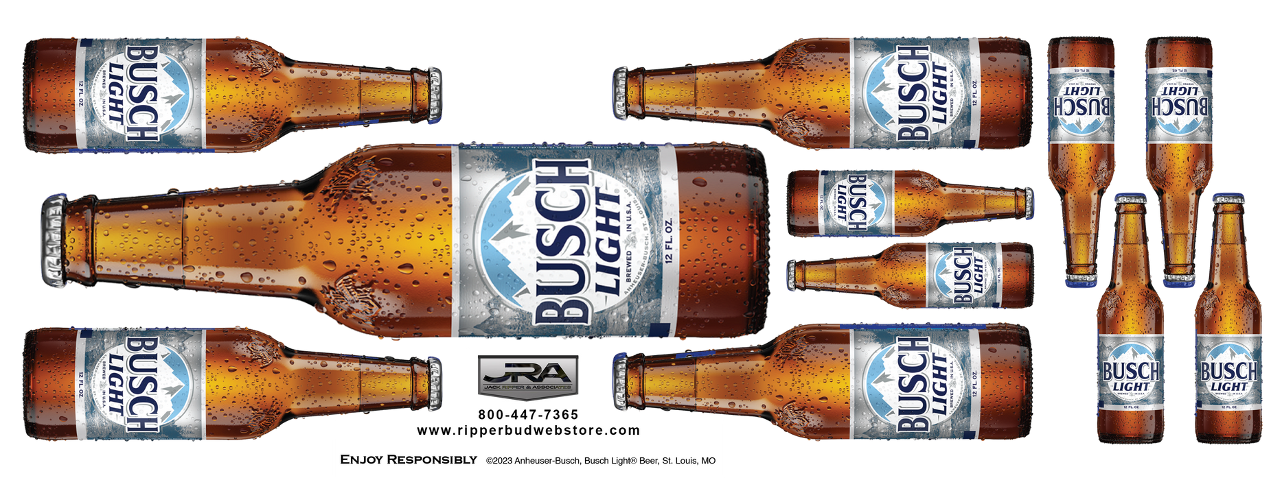 Busch Light Bottle Wall Graphic Sheet 18" x 48"