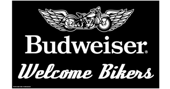 Budweiser Welcome Bikers Polyester Flags