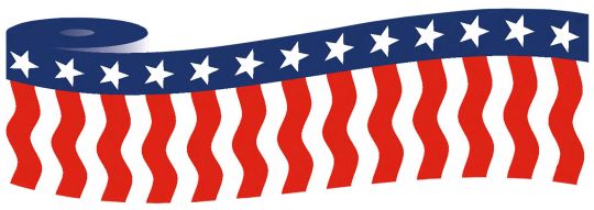 Patriotic Poly Roll 29" x 300'