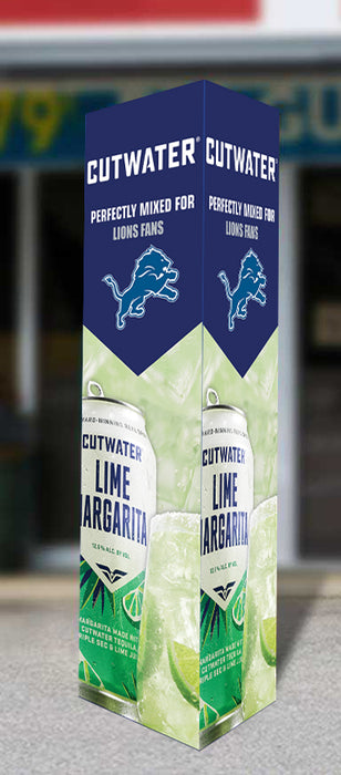 Cutwater Custom NFL Three Sided Bollard Sign