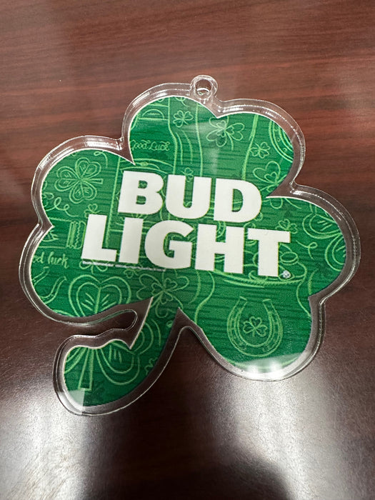 Bud Light Acrylic Shamrocks Hangers