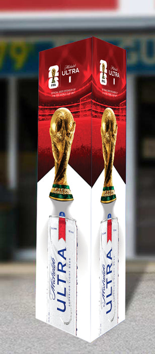 Michelob Ultra World Cup Three Sided Bollard Sign