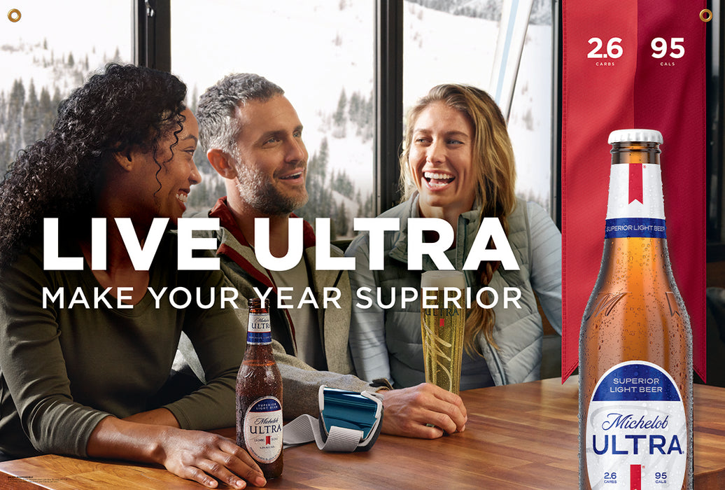 Michelob Ultra Live Ultra 2' x 3' Banner