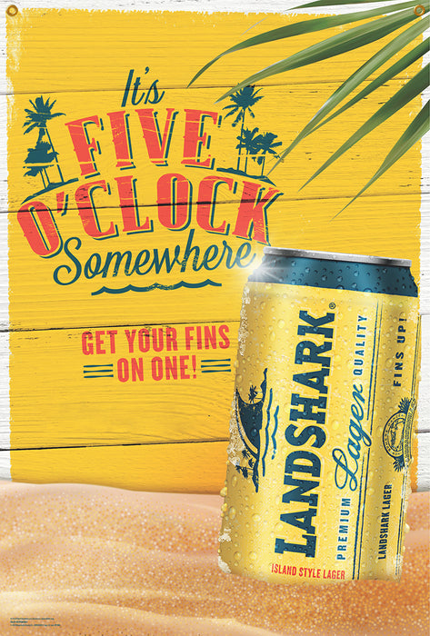 LandShark Five O'Clock Somewhere Banner 2' x 3'