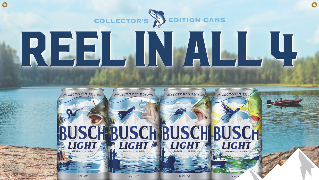 Busch Light Reel In All Four Banner 24" x 42"