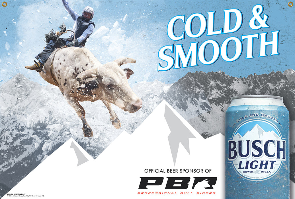Busch Light PBR Cold & Smooth 24" x 36" Banner