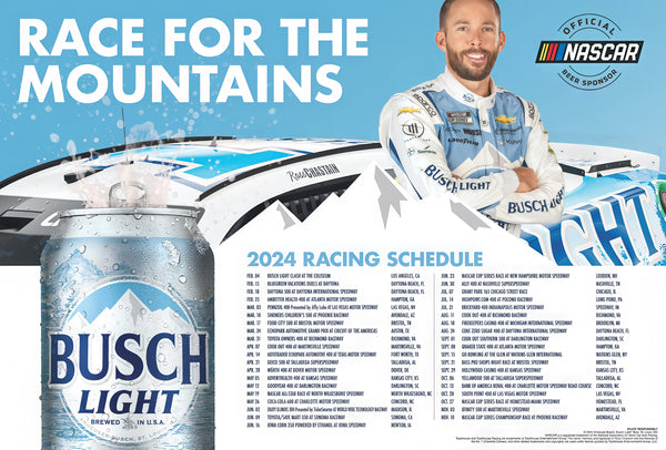 2024 Busch Light NASCAR Schedule 3' x 2' Banner