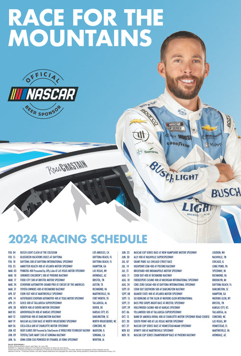 2024 Busch NASCAR Schedule 24" x 36" Banner