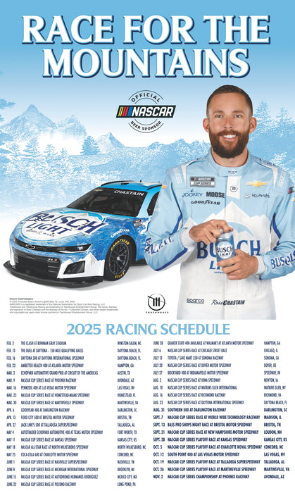 2025 Busch NASCAR Schedule 24" x 36" Banner