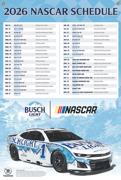 2026 Busch NASCAR Schedule 24" x 36" Banner