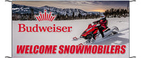 Budweiser Welcome Snowmobilers 3' x 6' Logo Banner