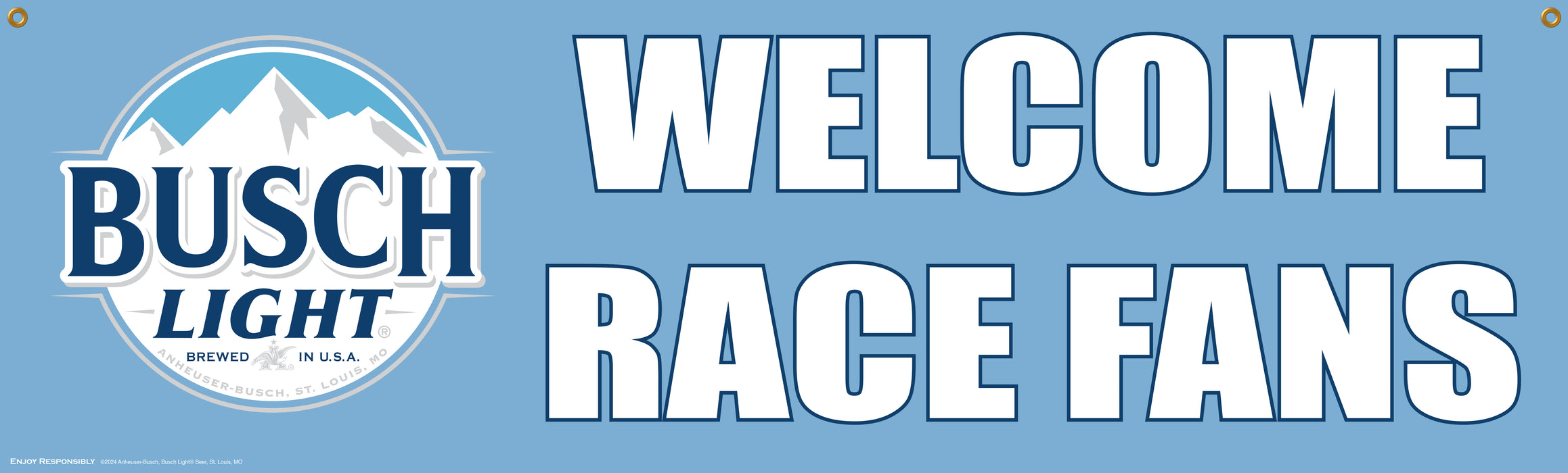 Busch Welcome Race Fans Banners