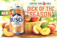 Busch Light Peach 13oz Vinyl Banner 24" x 36"