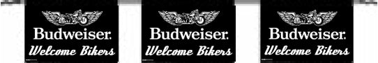 Budweiser Welcome Bikers Double Sided 60' Pennant String