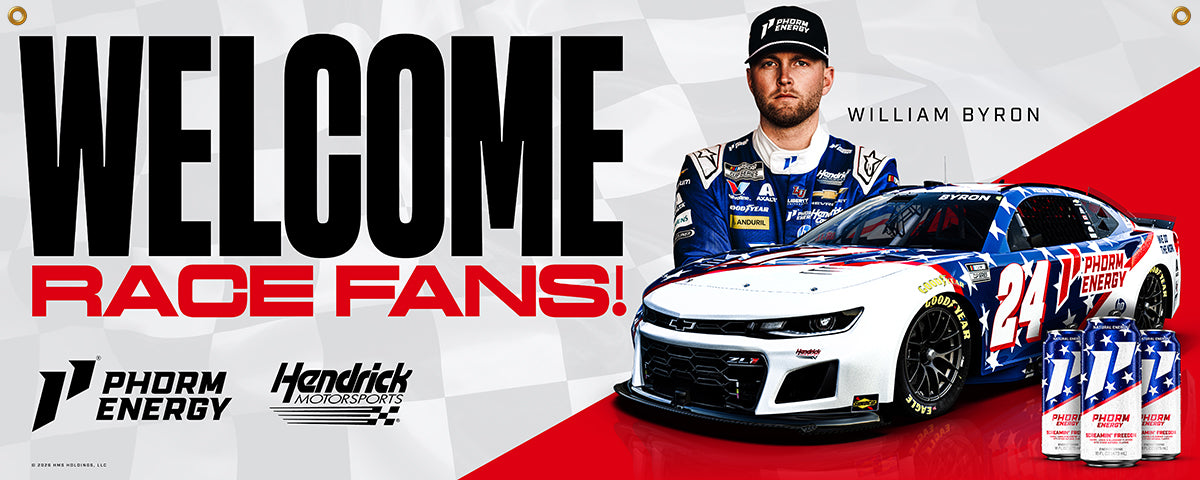 Phorm Welcome Race Fans Banner 14.5" x 48"