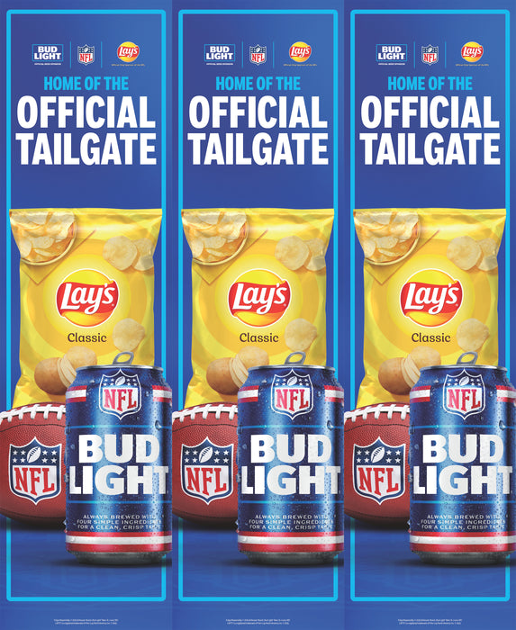 Bud Light NFL Tailgate Three Sided Bollard Sign