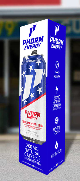 Phorm Energy Three Sided Bollard Sign Customizable