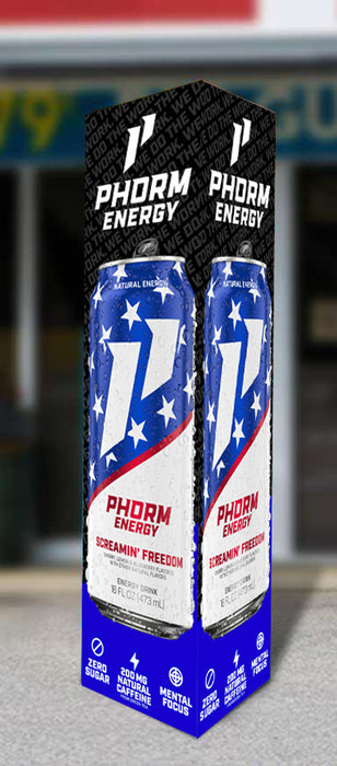 Phorm Energy Screamin Freedom Three Sided Bollard Sign