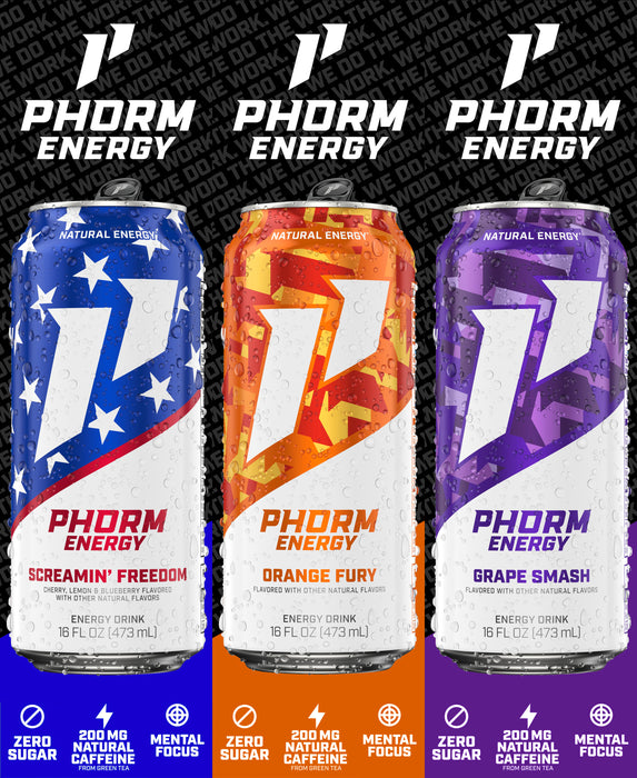 Phorm Energy Tri Brand Three Sided Bollard Sign Customizable