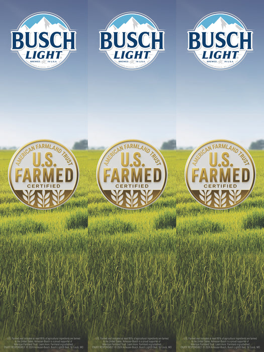 Busch Light Farmers Three Sided Bollard Sign