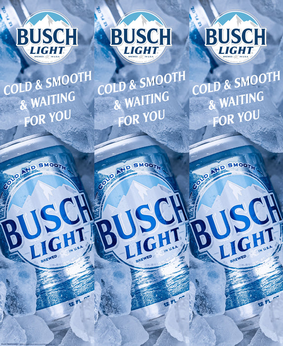 Busch Light Cold & Smooth Three Sided Bollard Sign