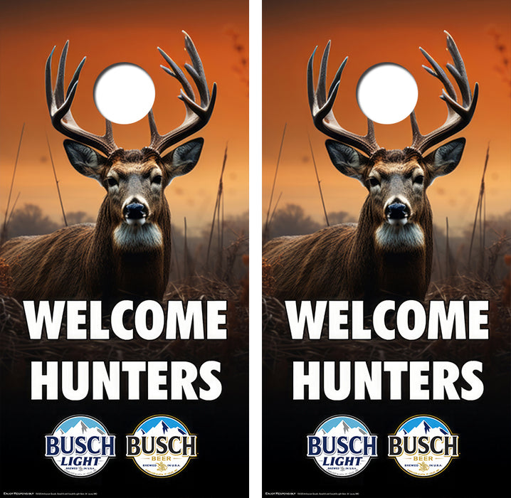 Busch/Busch Light Welcome Hunters Cornhole Wrap Decal