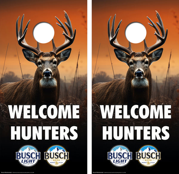 Busch/Busch Light Welcome Hunters Cornhole Wrap Decal