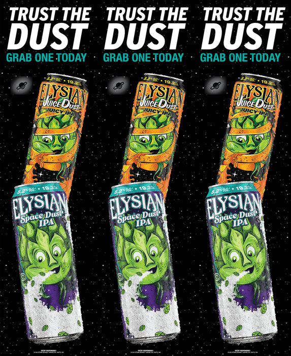 Elysian Trust The Dust Three Sided Bollard Sign