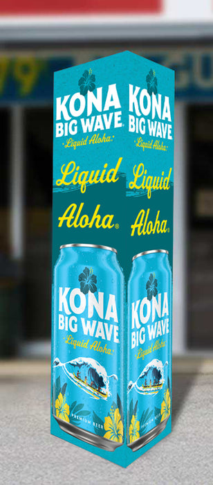 Kona Big Wave Three Sided Bollard Sign