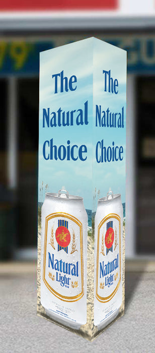 Natural Light Natural Choice Three Sided Bollard Sign