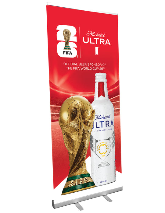 Michelob Ultra World Cup Retractable Banner Stands 33" x 81"