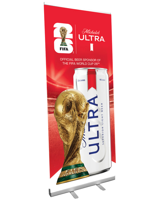 Michelob Ultra World Cup Retractable Banner Stands 33" x 81"