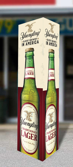 Yuengling Traditional Lager Three Sided Bollard Sign Customizable