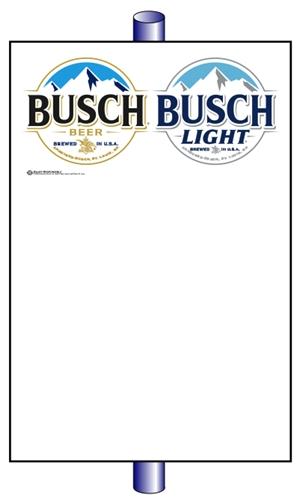 Busch/ Busch Lt.Pole Sign (25 per pkg.) - 30" x 48"