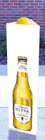 Michelob Ultra Pure Gold Bottle Three Sided Bollard Sign