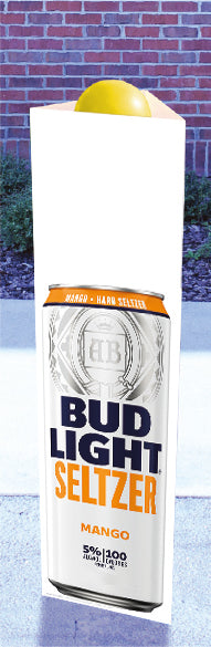 Bud Light Seltzer Mango Three Sided Bollard Sign